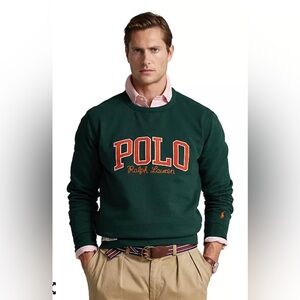 🔥Polo by Ralph Lauren Dark Green Crewneck Sweater. Size. M